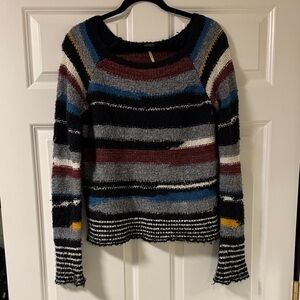 Free People Striped Multicolor Women's Sweater